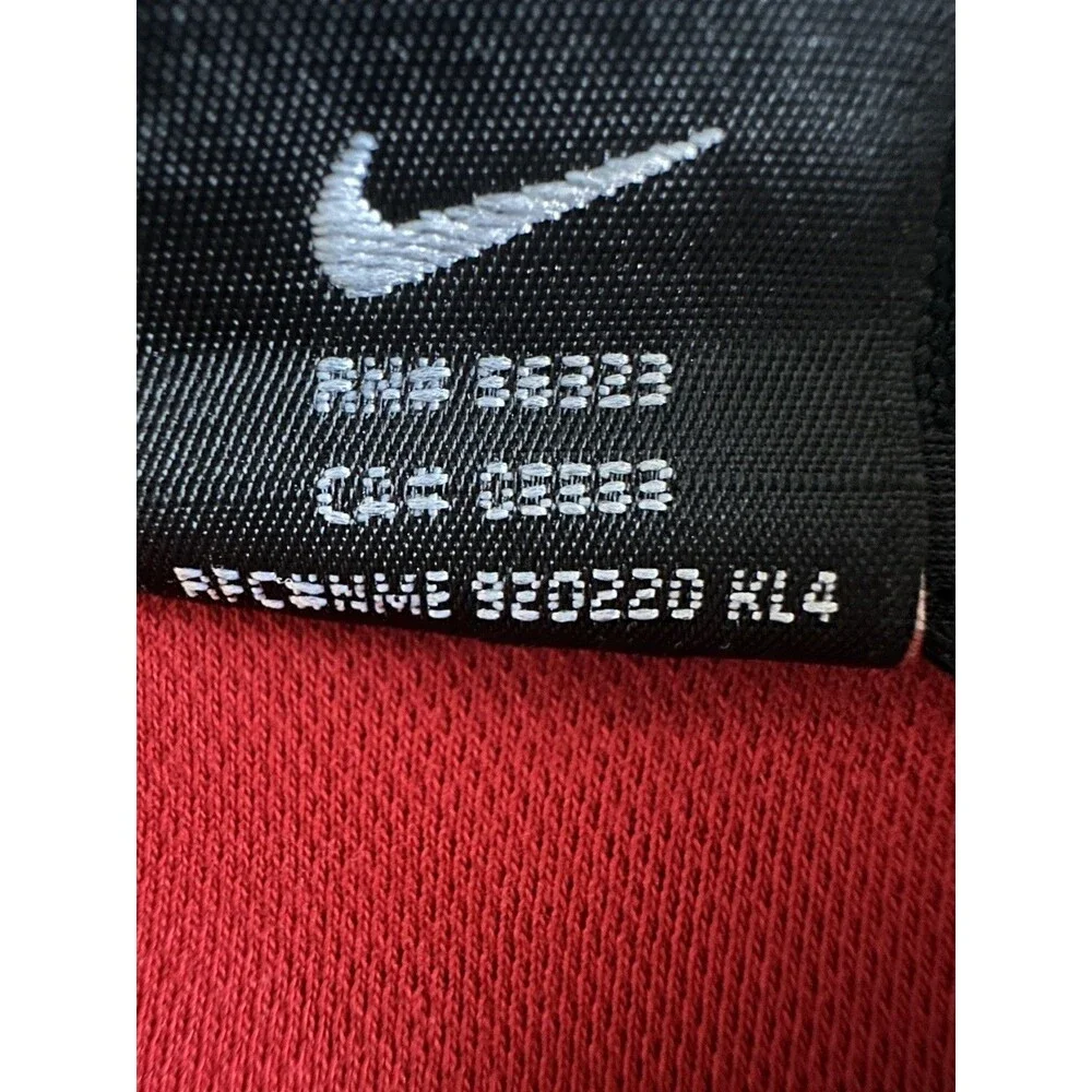 Vintage 90s Nike Team Polo Shirt Mens XL Red Black Collar Made in USA Cotton